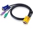 Кабель 2L-5202P мон+клав+мышь PS/2, SPHD15=>HD DB15+2x6Mini-Din, Male-3xMale, 8+6+6 проводов, опрессованный, 1.8 м, черный ATEN 00-00089824 1