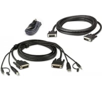 Комплект кабелей ATEN USB, DVI-D Dual Link, Dual Display для защищенного KVM-переключателя (1.8м) 2L-7D02UDX3
