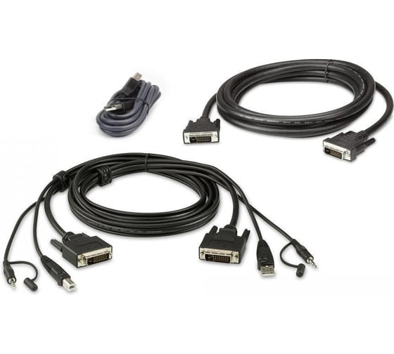 Комплект кабелей ATEN USB, DVI-D Dual Link, Dual Display для защищенного KVM-переключателя (1.8м) 2L-7D02UDX3