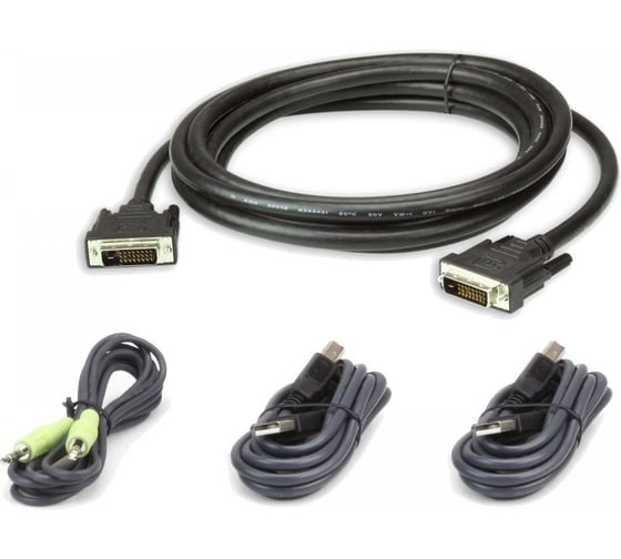Комплект кабелей ATEN USB, DVI-D Dual Link для защищенного KVM-переключателя (3м) 2L-7D03UDX4