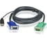 Кабель монитор+клавиатура+мышь ATEN USB, SPHD15= HD DB15+USB A-Тип, Male-2xMale, 8+4 проводов, опрессованный, 1.2 м, черный 2L-5201U 1