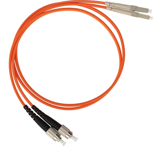 Патч-корд оптический REXANT MM 50/125 OM2 LC/UPC-FC/UPC Duplex LSZH 1м 50-3267