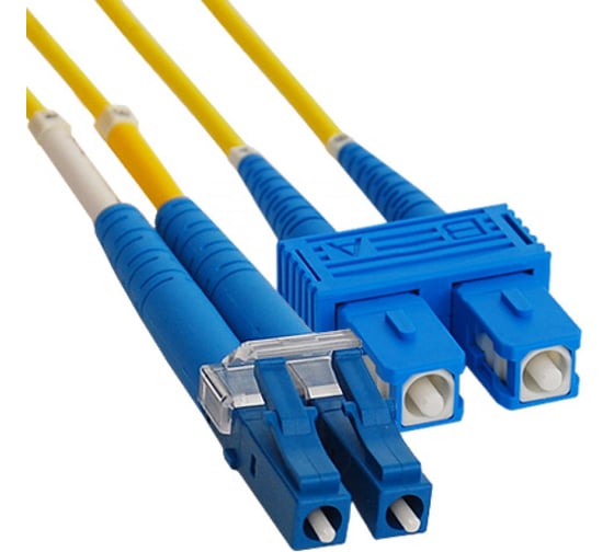 Патч-корд оптический REXANT SM 9/125 OS2 LC/UPC-SC/UPC Duplex LSZH 2м 50-2410