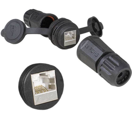 Разъем герметичный RUICHI RJ45M25Z2-6BG2-1 116740