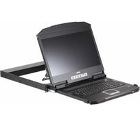 Консоль KVM ATEN электрон., 19, VGA/DVI/HDMI+KBD+MOUSE+SPEAKER USB, с KVM-шнуром USB 1.8м, LCD экран 18.5, лат/рус клав., (выход на CL3800NW-ATA-RG