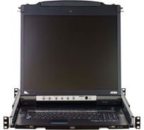 Консоль KVM ATEN KVM, 2 user консоль LCD 19 = 8 cpu PS2/USB+VGA, с KVM-шнурами USB/PS2 2х1.8м., 1280x1024, 1U 19, исп.спец.шнуры, OS CL5808N-ATA-RG