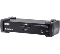 Переключатель ATEN KVM Switch, KVM+Audio+USB 3.1 Gen1, 1 2 блока/порта/port USB, компл.шнур.:HDMI;USB;AUDIO 2х1.2м., (макс.разр.4096x2160 CS1822-AT-G