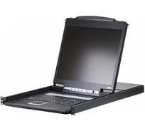 Переключатель ATEN KVM switch, KVM, 1 user консоль LCD/ЖК 19 = 8 cpu/портов/port PS2/USB+VGA, с KVM-шнурами PS2 1х1.8м.;USB 1x1.8м., CL1308N-ATA-RG