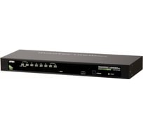 Переключатель ATEN KVM, 1 user PS2/USB+VGA = 8 cpu PS2/USB+VGA, со шнуром для подключ. консоли PS2/USB 0.27м., 2048x1536, 1U 19, исп.спе CS1308-AT-G