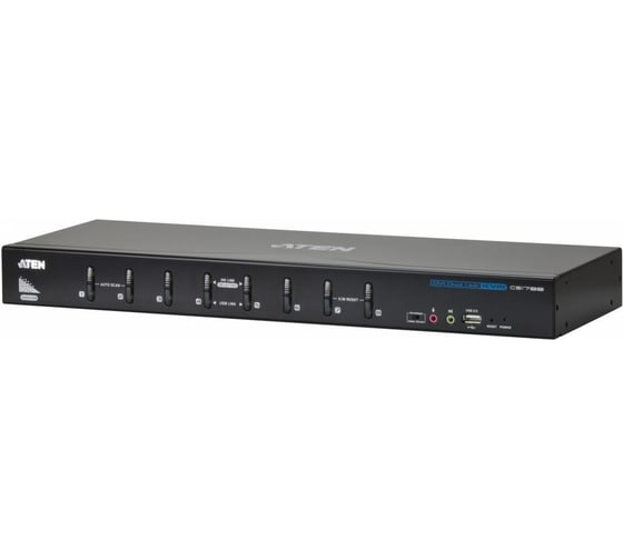 Переключатель ATEN switch, VGA/SVGA/DVI+KBD+MOUSE+AUDIO, 1 8 портов/port USB, со шнурами USB DVI-D 2x1.8м CS1788-AT-G