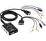 Переключатель CS682-AT USB KVM+Audio, 1 user USB+DVI-D => 2 cpu USB+DVI-D, со встр.шнурами USB+Audio 2x1.2м., 1920x1200, настол., исп.стандарт.шн ATEN 00-00263163 1
