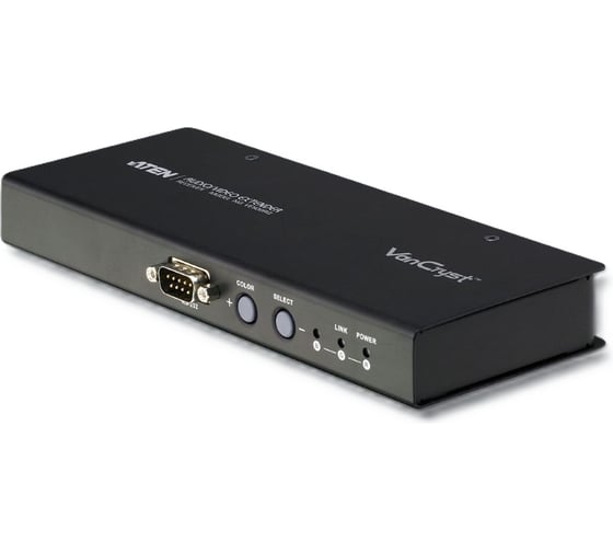 Удлинитель ATEN VGA/SVGA+AUDIO+RS232, 300 м, 1xUTP Cat5e, HD-DB15+MINIJACK+SCREW 5 POLE+DB9+RJ45, F+F+5xF+M+F, без шнуров, БП 220 5.3V VE500RQ-AT-G