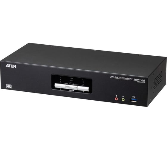 Переключатель KVM ATEN 2-портовый USB 3.0 4K DisplayPort с поддержкой двух дисплеев для УВД CS1942ATC-AT-G