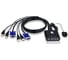 Переключатель KVM ATEN 2-портовый USB, VGA кабельный KVM коммутатор с пультом удаленного переключения порта (2048x1536) CS22U-AT 1