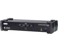 Переключатель KVM ATEN KVM+Audio+USB 3.1 Gen1, 1 user USB+HDMI- 4 cpu USB+HDMI CS1824-AT-G