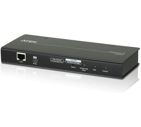 Удлинитель ATEN KVM+RS232 VGA+USB/PS2, управление по IP, Rackmount/Desktop, 10/100 Base-T, с KVM-шнуром USB 1x1.2м., TCP/IP CN8000A-AT-G