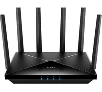 Гигабитный роутер Cudy WR6500 1.0 Wi‑Fi 7 BE6500, 2,4/5 ГГц, до 6,5 Гбит/с, 5x1 Гбит/с, 6 антенн, черный 10000151898