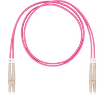 Шнур оптический коммутационный DATAREX (патч-корд), LC-LC, дуплекс (duplex) OM4, нг(А)-HF, маджента, 50,0 м DR-230075