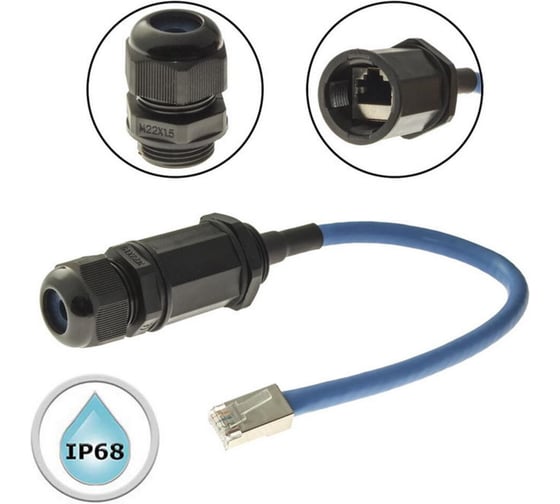 Разъем RUICHI RJ45M22L25-6B 107866