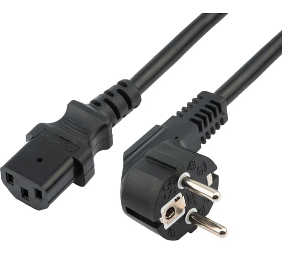 Шнур сетевой REXANT СЕЕ 7/7 Schuko – IEC 320 C13 3x0,75мм2 6A 1,2м 04-2732