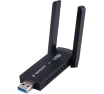 Сетевой адаптер Gembird WiFi 1.8 Гбит, 2.4/5 ГГц, 2 антенны,USB, 802.11b/a/g/n/ac/ax, RTL8832BU, WNP-UA-014