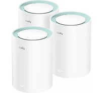 Гигабитная Mesh-система Cudy M1300(3-Pack) 2.0 Wi-Fi AC1200, 2,4/5 ГГц, до 1167 Мбит/с, 2x1 Гбит/с, Mesh, MU-MIMO, белый (модулей - 3 шт) 10000151163