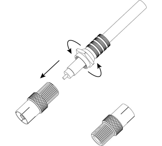 Переходник ЭРА Simple RSA02 гнездо F - гнездо TV Б0048291