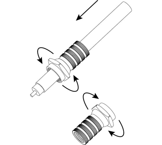 F-разъем ЭРА Simple RSF6 для кабеля RG6 Б0048285