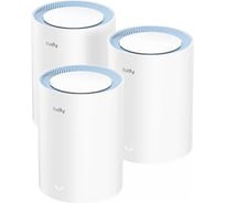 Wi-Fi Mesh-система Cudy M1200(3-Pack) 1.0 АС1200, 2,4/5 ГГц, до 1167 Мбит/с, 2x100 Мбит/с, Mesh, MU-MIMO, белый, 2 внутренние антенны (модулей - 3 шт) 10000147690