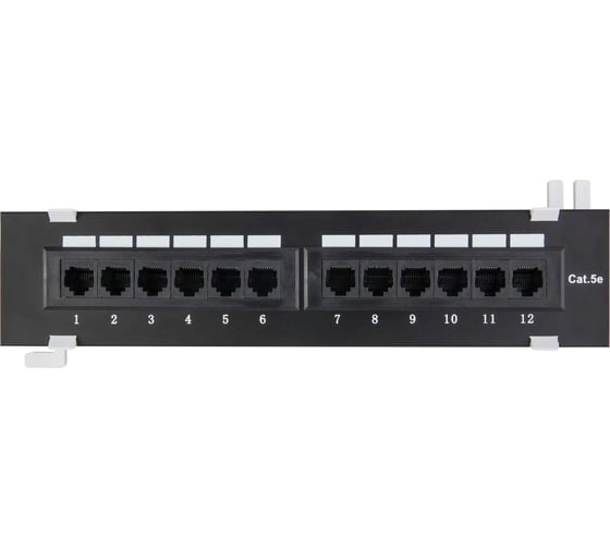 Настенная патч-панель TWIST 1U, 12 портов, RJ-45, cat. 5e, PP-W-1U-12-C5E-TWCS