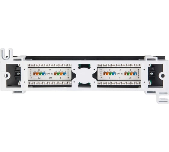 Настенная патч-панель TWIST 1U, 12 портов, RJ-45, cat. 5e, PP-W-1U-12-C5E-TWCS