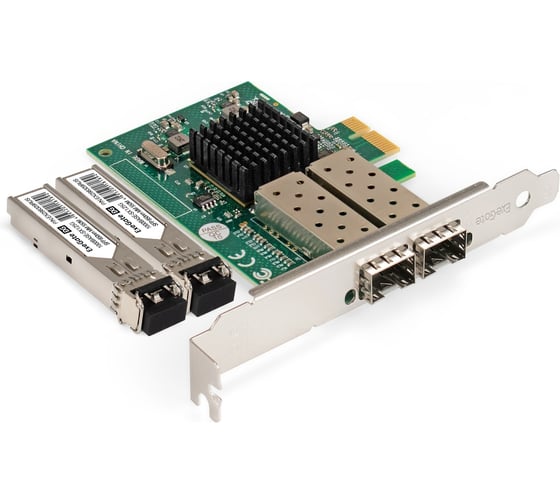 Комплект ExeGate: Сетевой адаптер SFP EXE-82576-F2 + 2xТрансивер Multi-Mode до 550м EXT-1G-MM850-LC2-550M EX296229RUS: PCI-E x1 v2.0 299088