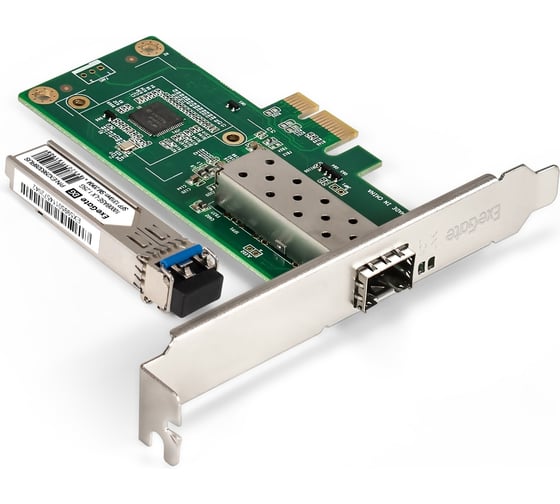Комплект ExeGate: Сетевой адаптер SFP EXE-i210-F1 + Трансивер Single-Mode до 20км EXT-1G-SM1310-LC2-20KM EX296228RUS: PCI-E x1 v2.0 298936