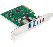 Контроллер ExeGate EXE-313V2-2A3C 10Gbps PCI-E x4 v3.0, USB3.2 Gen2 2xType-A + 3xType-C ext., SuperSpeed+ скорость до 10 Гбит/с, Chipset ASM3142+VL820 299800