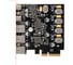 Контроллер ExeGate EXE-313V-3A2C 10Gbps PCI-E x4 v3.0, USB3.2 Gen2 3xType-A + 2xType-C ext., SuperSpeed+ скорость до 10 Гбит/с, разъем доп.питания 298300 3