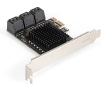 Контроллер ExeGate EXE-516v2 PCI-E x1 v2.0, SATA3 6Gb/s, 6 int, ASMedia Chipset ASM1166 299662