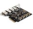 Контроллер ExeGate EXE-313-3A2C 10Gbps PCI-E x4 v3.0, USB3.2 Gen2 3xType-A + 2xType-C ext., SuperSpeed+ скорость до 10 Гбит/с, разъем доп.питания 298301 2