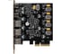 Контроллер ExeGate EXE-313-3A2C 10Gbps PCI-E x4 v3.0, USB3.2 Gen2 3xType-A + 2xType-C ext., SuperSpeed+ скорость до 10 Гбит/с, разъем доп.питания 298301 3
