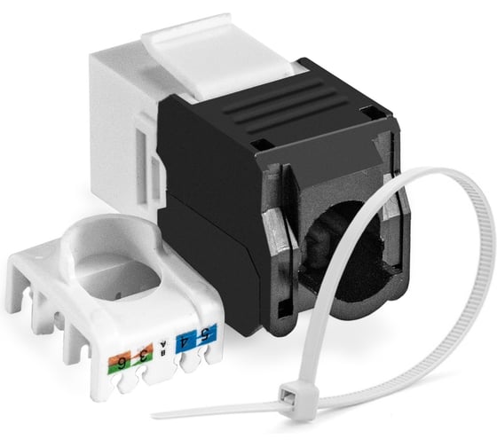 Модуль-вставка ExeGate Keystone Jack RJ-45 KJ-8P8C-U-C5e-180-TL Кат.5e, неэкранированная, 180 градусов, IDC Toolless без инструмента 297343
