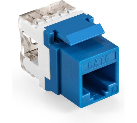 Модуль-вставка ExeGate Keystone Jack RJ-45 KJ-8P8C-U-C6-180-Dual Кат.6, неэкранированная, 180 градусов, IDC Krone/110 297335