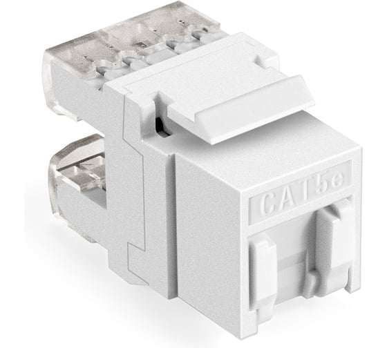 Модуль-вставка ExeGate Keystone Jack RJ-45 KJ-8P8C-U-C5e-180SH-Dual Кат.5e, неэкранированная, 180 градусов, со шторками, IDC Krone/110 297339