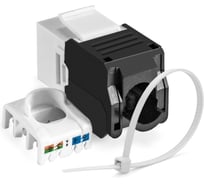 Модуль-вставка ExeGate Keystone Jack RJ-45 KJ-8P8C-U-C6a-180-TL Кат.6A, неэкранированная, 180 градусов, IDC Toolless без инструмента 297266
