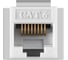 Модуль-вставка ExeGate Keystone Jack RJ-45 KJ-8P8C-U-C6-90-110 Кат.6, неэкранированная, 90 градусов, IDC 110 297265 3