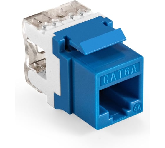 Модуль-вставка ExeGate Keystone Jack RJ-45 KJ-8P8C-U-C6A-180-Dual Кат.6A, неэкранированная, 180 градусов, IDC Krone/110 297263