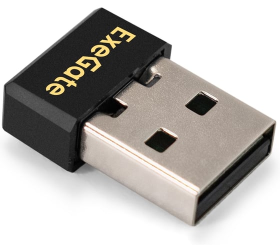 Сетевой адаптер ExeGate Wi-Fi 4 ETL-WN725N-1 Беспроводной USB адаптер, Wi-Fi N b/g/n, чипсет Realtek8188, до 150 Мбит/с на 2,4 ГГц, внутренняя антенна 299650