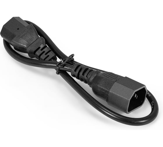 Кабель питания ExeGate Power EC-0,5P C13-C14, VDE-250V-3 1.0mm2, медь, черный, 16A, 0.5м 297747 1