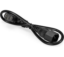 Кабель питания ExeGate Power EC-0,5P C13 угловой-C14, VDE-250V-3 0.5mm2, медь, черный, 6A, 0.5м 297740