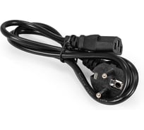 Кабель питания ExeGate Power PC-1P Евровилка угловая Schuko-C13, VDE-250V-3 0.75mm2, медь, черный, 10A, 1м 297780