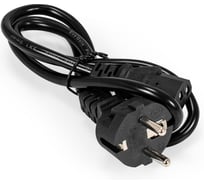 Кабель питания ExeGate Power PC-1P Евровилка Schuko-C13, VDE-250V-3 1.0mm2, медь, черный, 16A, 1м 297782