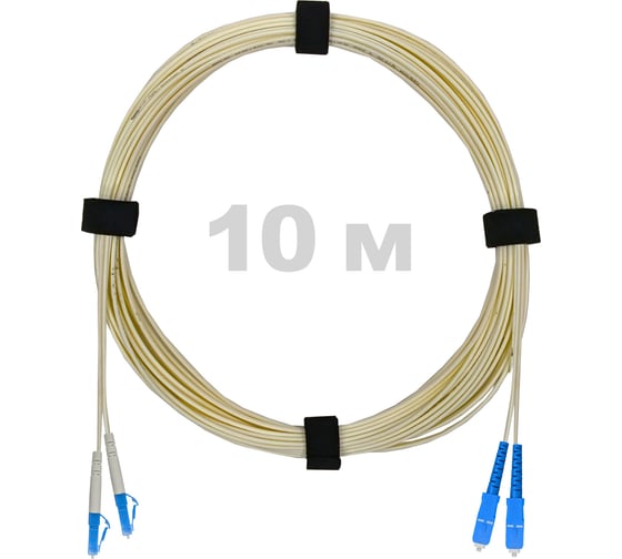 Патч-корд оптический Enginova LC/UPC-SC/UPC SM (G657.A1) 2mm DX LSZH 10 м ENG-PC2.0-DX-LCU-SCU-657A1-10M